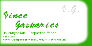 vince gasparics business card